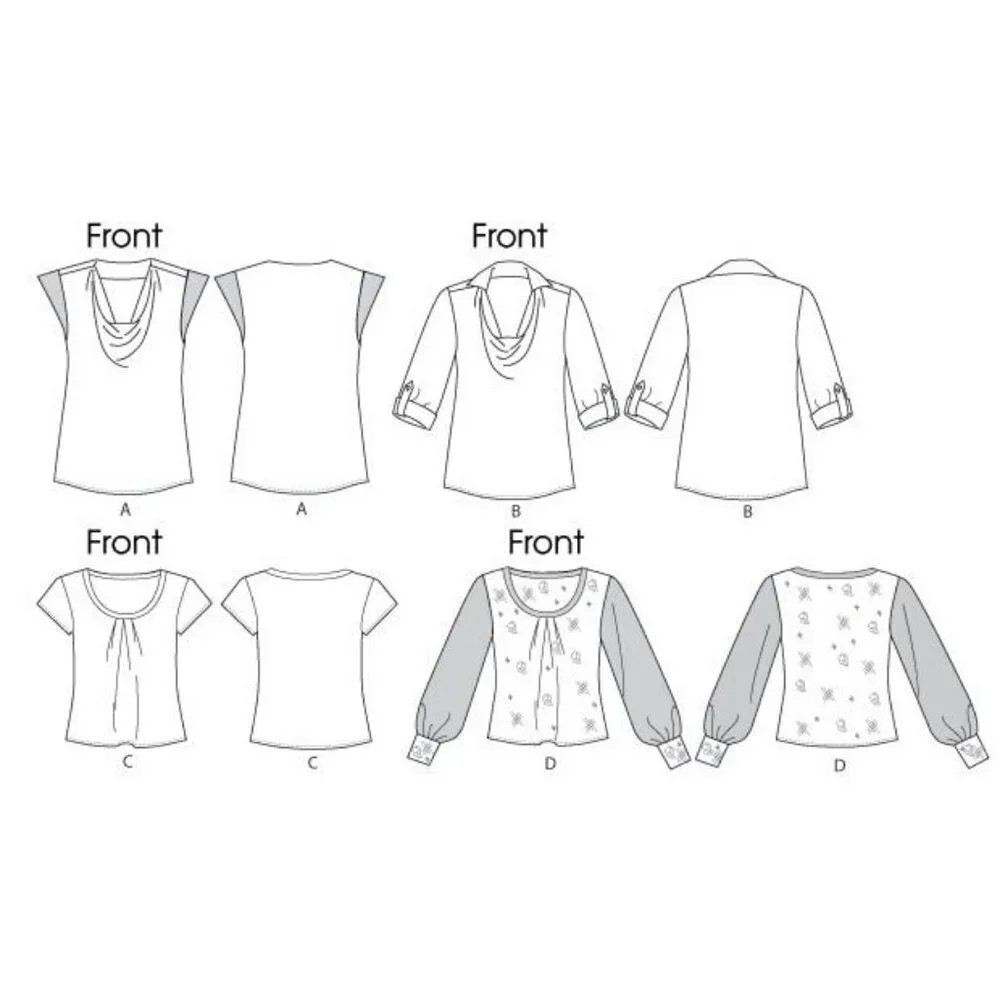 McCall's‎ Sewing Pattern 6604 Misses Tops Size 6-14